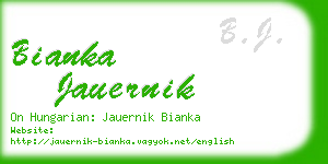 bianka jauernik business card